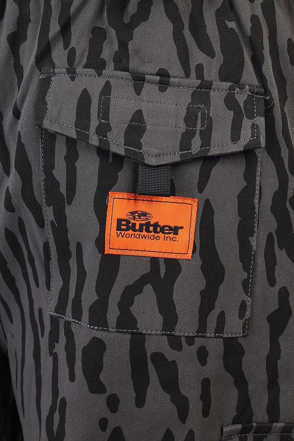 Мужские брюки Butter Goods Bark Camo Cargo Pants (BARK-black) - фото 7 картинки