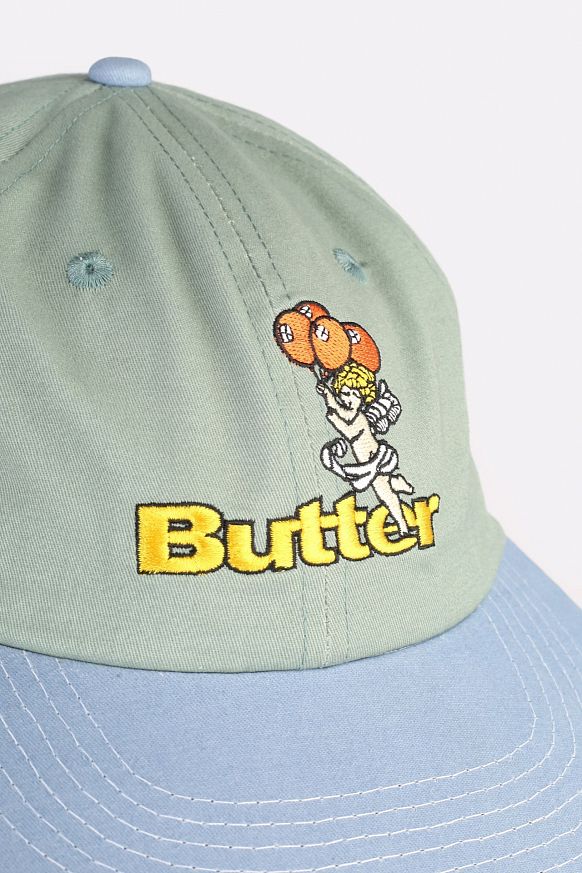 Мужская кепка Butter Goods Balloons Logo 6 Panel Cap (Balloons-sage/slate) - фото 2 картинки
