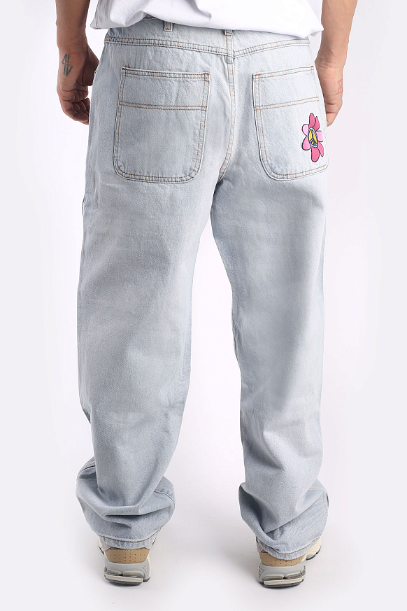 Мужские джинсы Butter Goods Flower Denim Jeans (Flower Denim-lht blue) - фото 4 картинки