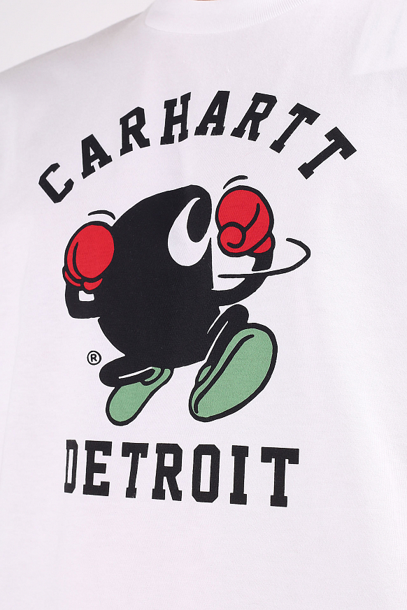 Мужская футболка Carhartt WIP S/S Boxing C T-Shirt (I029026-white) - фото 3 картинки