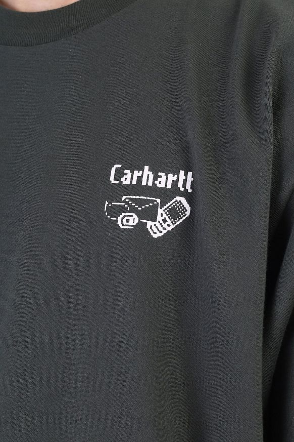 Мужская футболка Carhartt WIP S/S Screensaver T-Shirt (I029629-slate/white) - фото 2 картинки