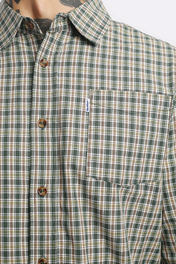 Мужская рубашка Butter Goods Bug Out Longsleeve Shirt (Bug out l/s-green) - фото 3 картинки