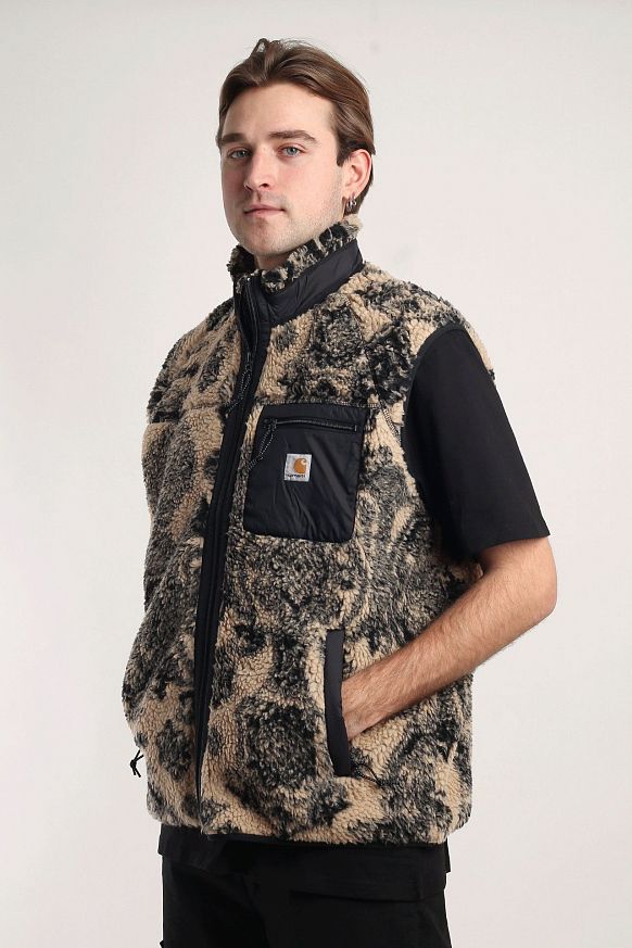 Мужской жилет Carhartt WIP Prentis Vest Liner (I026719-brown/black) - фото 4 картинки