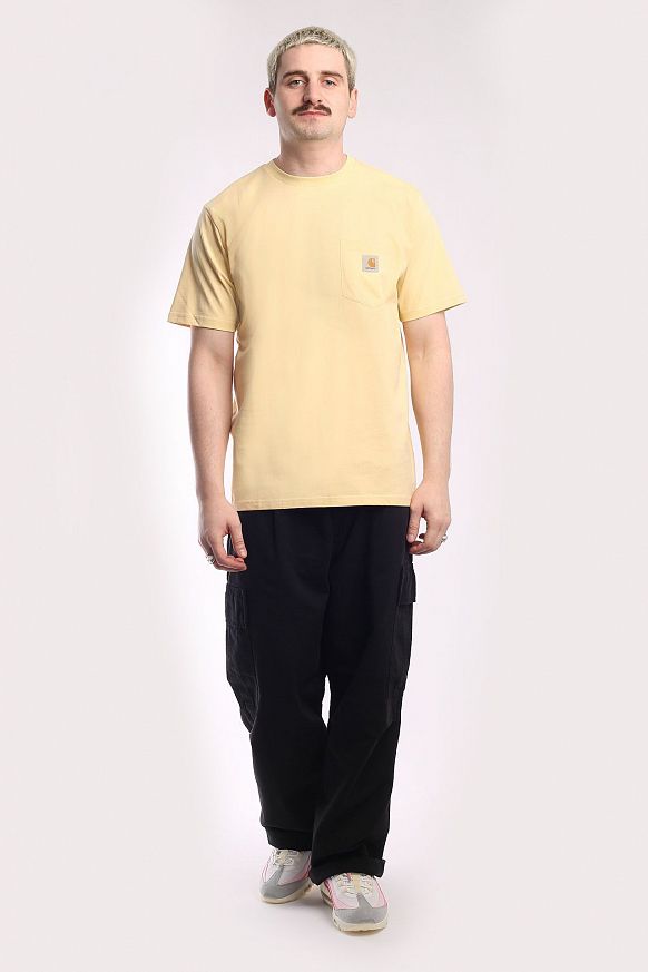 Мужская футболка Carhartt WIP S/S Pocket T-Shirt (I030434-citron) - фото 5 картинки