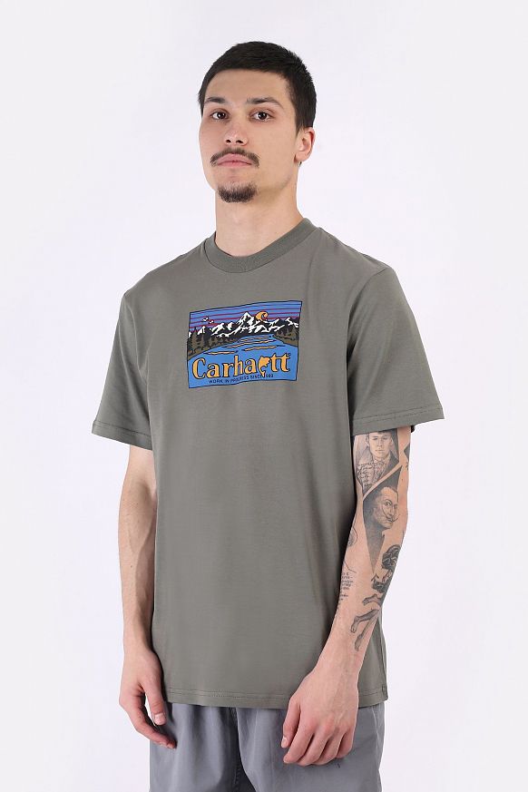 Мужская футболка Carhartt WIP S/S Great Outdoors T-Shirt (I029609-thyme)