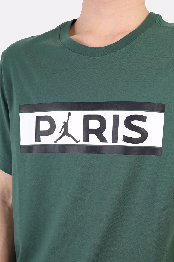 Мужская футболка Jordan Paris Saint Germain Wordmark Short-Sleeve (DB6510-333) - фото 2 картинки