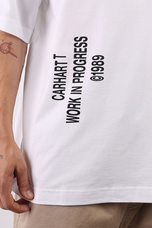 Мужская футболка Carhartt WIP S/S Signature T-Shirt (I032154-white) - фото 3 картинки