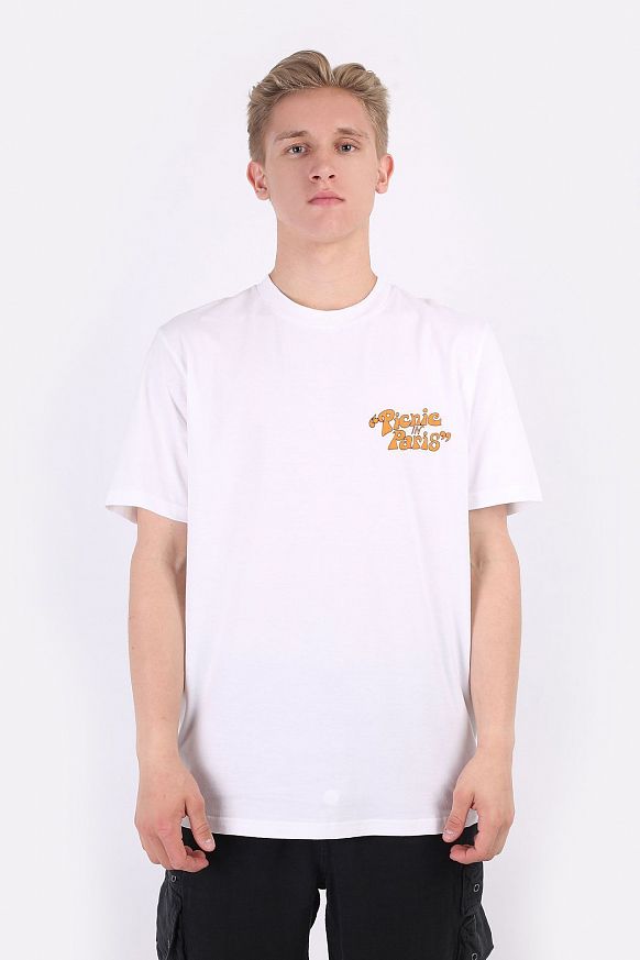 Мужская футболка Carhartt WIP S/S Picnic In Paris T-Shirt (I029932-white) - фото 3 картинки