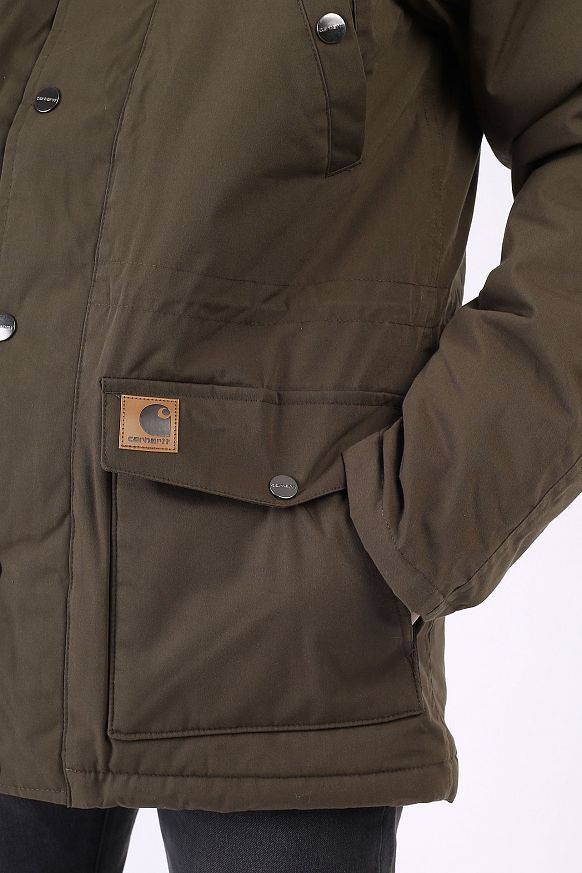 Мужская куртка Carhartt WIP Trapper Parka (I028129-cypress) - фото 3 картинки