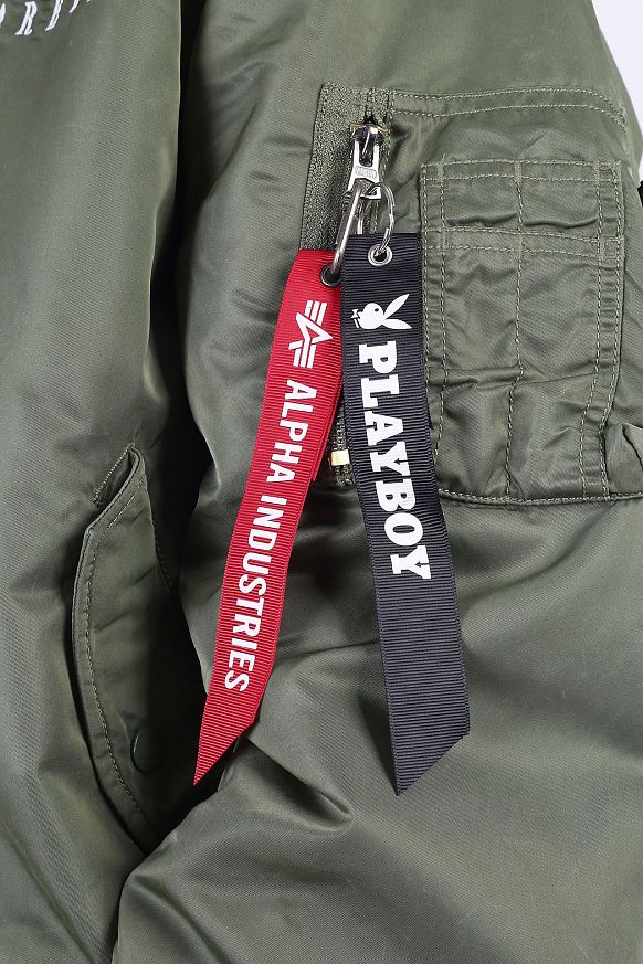 Мужская куртка Alpha Industries x Play Boy MA-1 Flight Jacket (CJP51502C1-sage) - фото 8 картинки