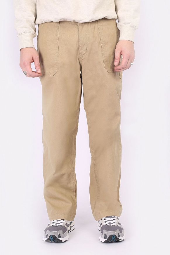Мужские брюки Uniform Bridge Cotton Fatigue Pants Wide Fit (Pants-beige) - фото 5 картинки