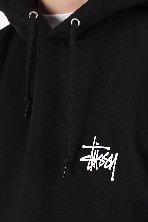 Мужская толстовка Stussy Basic Hood (1924649-black) - фото 2 картинки