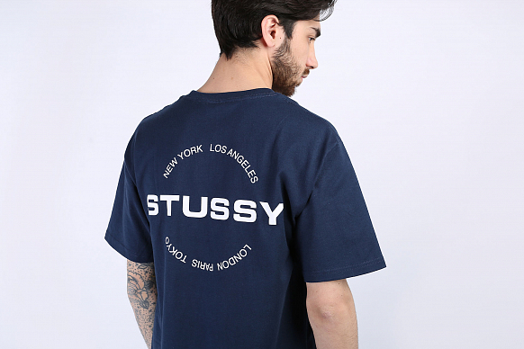 Мужская футболка Stussy City Circle Tee (1904501-navy) - фото 4 картинки