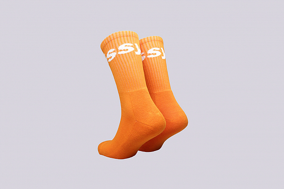 Мужские носки Stussy Jacquard Logo Socks (138603-Orange) - фото 2 картинки