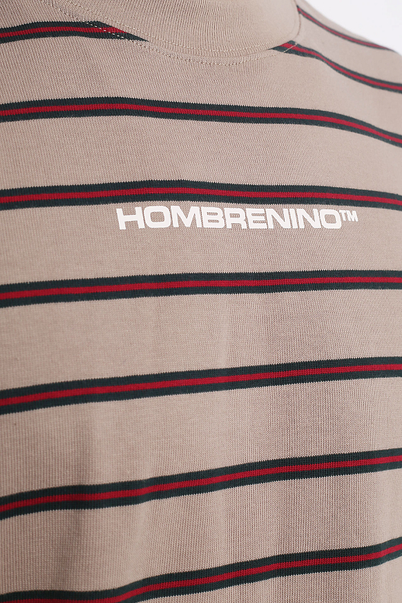 Мужская футболка Hombre Nino Stripe S/S Tee (0231-CT0003-beige) - фото 3 картинки