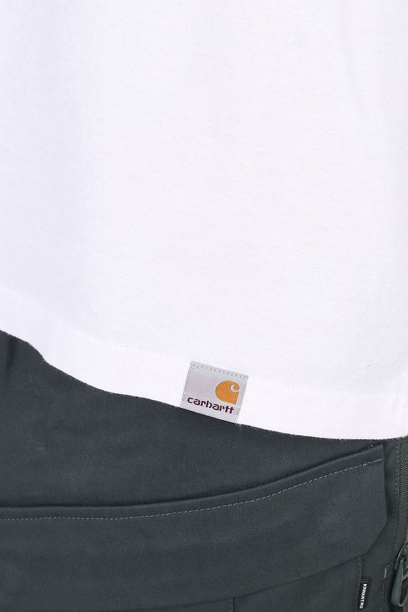 Мужская футболка Carhartt WIP S/S Living T-Shirt (I030180-white) - фото 4 картинки