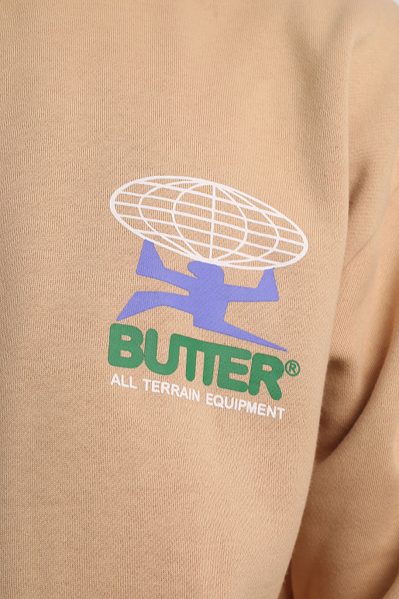 Мужская толстовка Butter Goods All Terrain Pullower Hood (All Terrain Pullower-tan) - фото 5 картинки