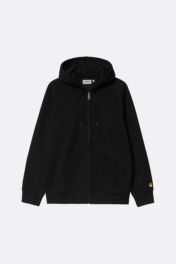 Мужская толстовка Carhartt WIP Hooded Chase Jacket (I026385-black/gold)