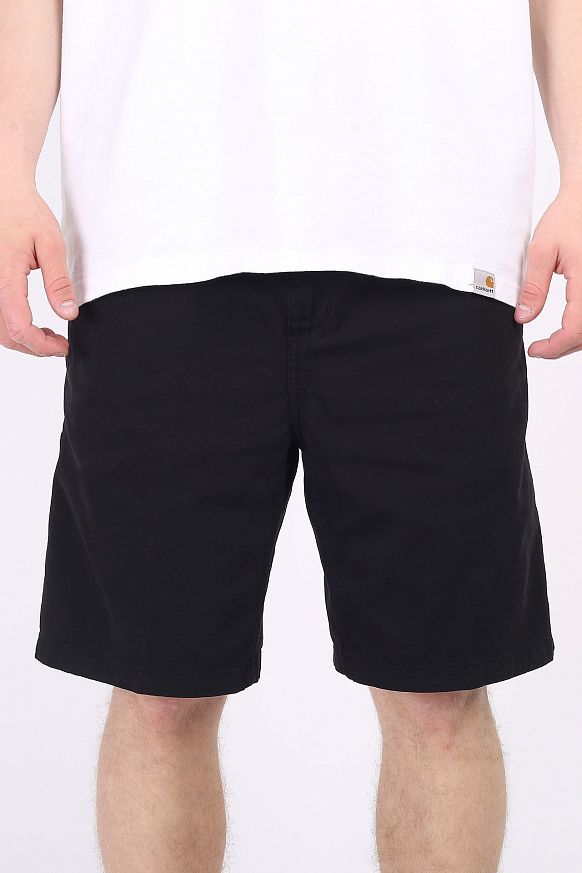 Мужские шорты Carhartt WIP Flint Short (I030480-black) - фото 3 картинки