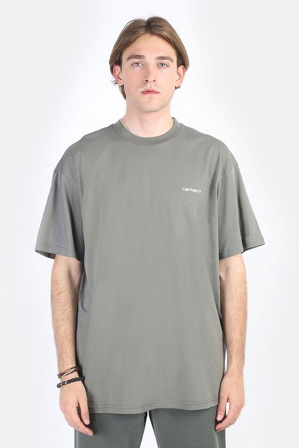 Мужская футболка Carhartt WIP S/S Nils T-Shirt (I030111-thyme/white)