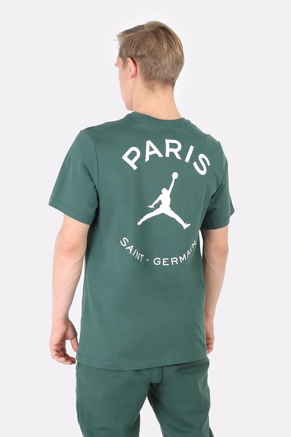 Мужская футболка Jordan Paris Saint-Germain Logo Tee (DB6514-333) - фото 4 картинки