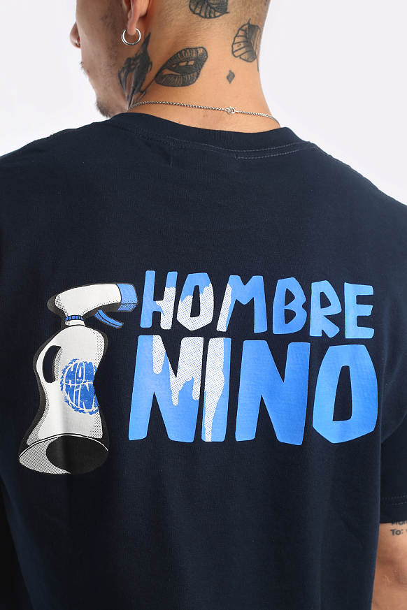 Мужская футболка Hombre Nino S/S Print Tee (0222-CT0012-navy) - фото 6 картинки