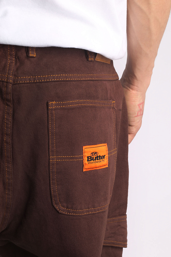 Мужские брюки Butter Goods Santosuosso Denim Pants (Santosuosso Cargo-brown) - фото 6 картинки
