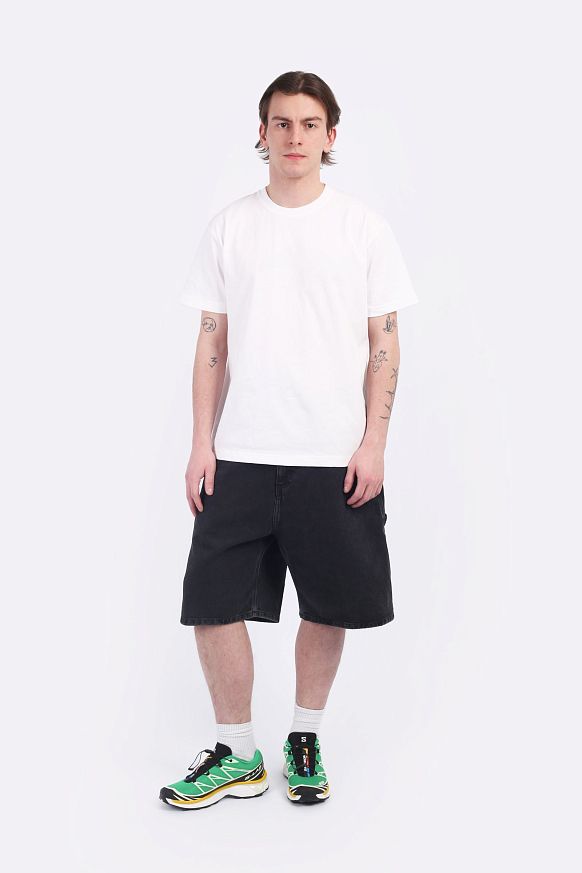 Мужские шорты Carhartt WIP Rivet Short (I034319-black st wshd) - фото 6 картинки