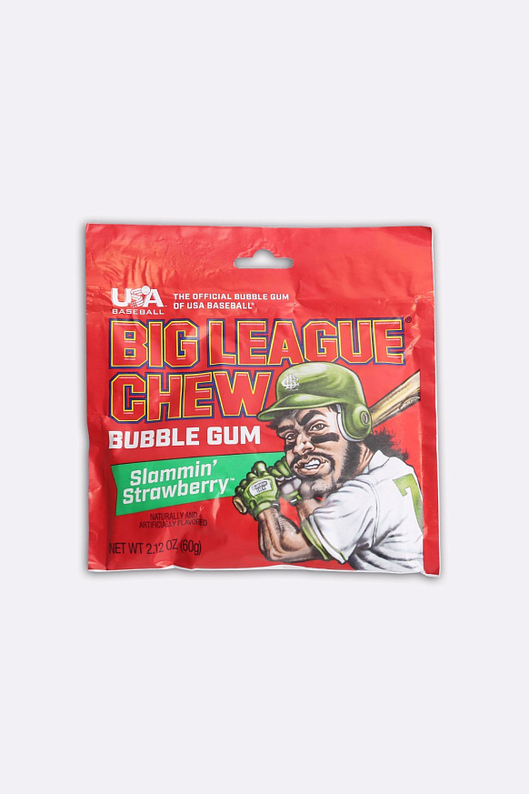 Жвачка AmGum Big League Chew Slammin Strawberry (Strawberry Gum)