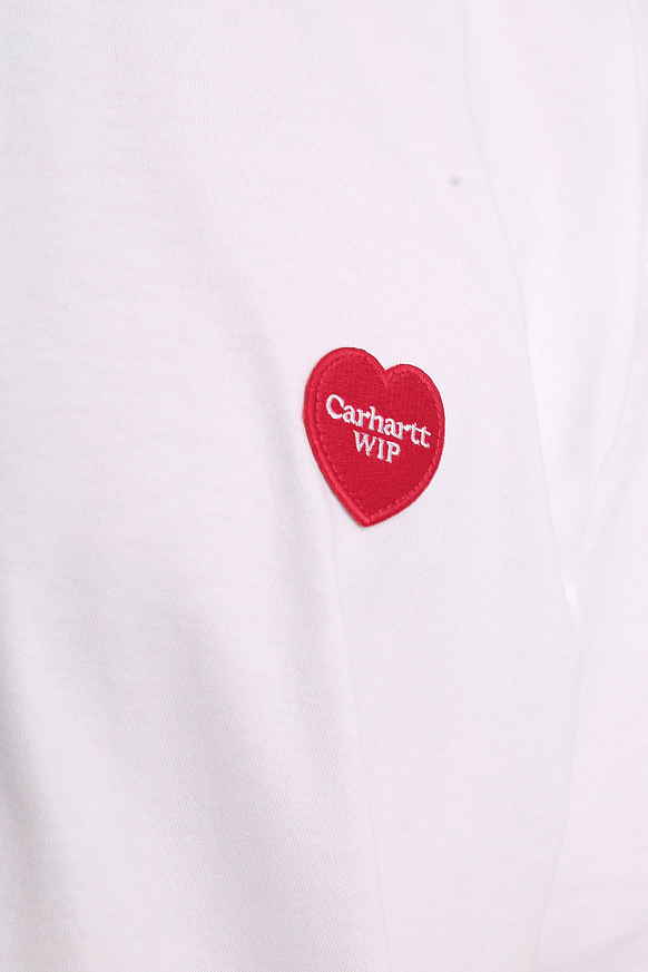 Мужская футболка Carhartt WIP S/S Double Heart T-Shirt (I032155-white) - фото 3 картинки