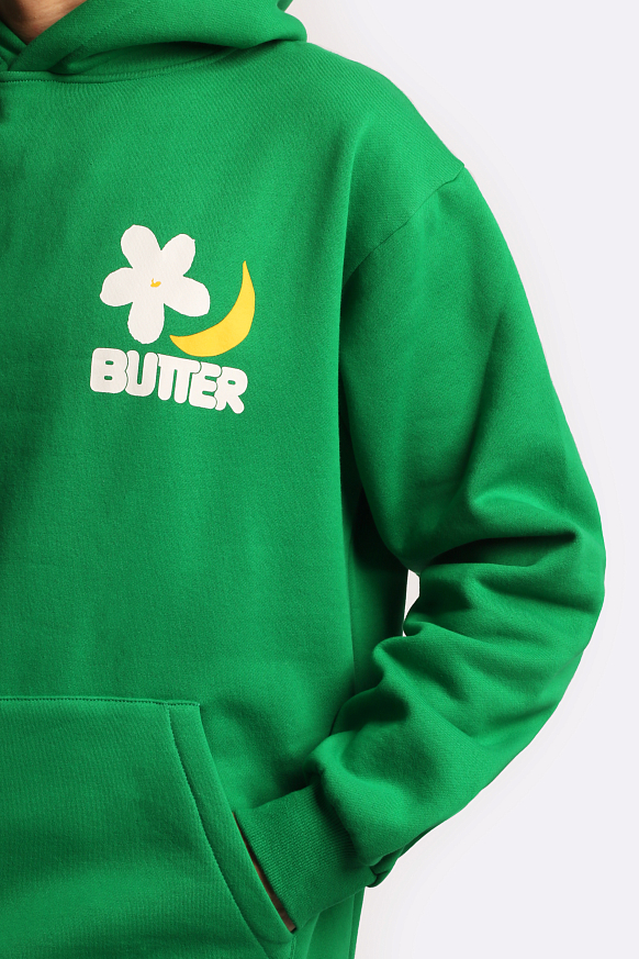 Мужская толстовка Butter Goods Simple Material Pullover (Pullover Hood Grass) - фото 5 картинки