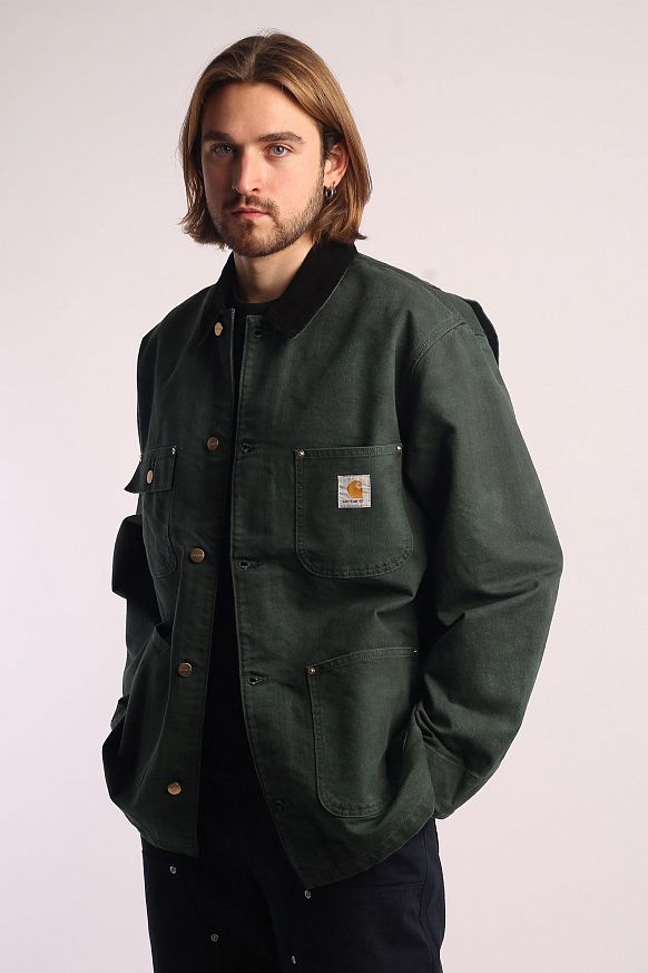 Мужская куртка Carhartt WIP OG Chore Chromo Coat (I031390-black) - фото 3 картинки
