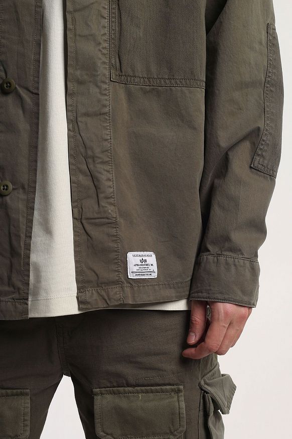 Мужская куртка Alpha Industries Contrast Shirt Jacket (MJC53003C1OG1107grn) - фото 2 картинки