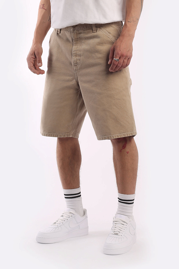 Мужские шорты Carhartt WIP Single Knee Short (I027942-brown faded) - фото 2 картинки