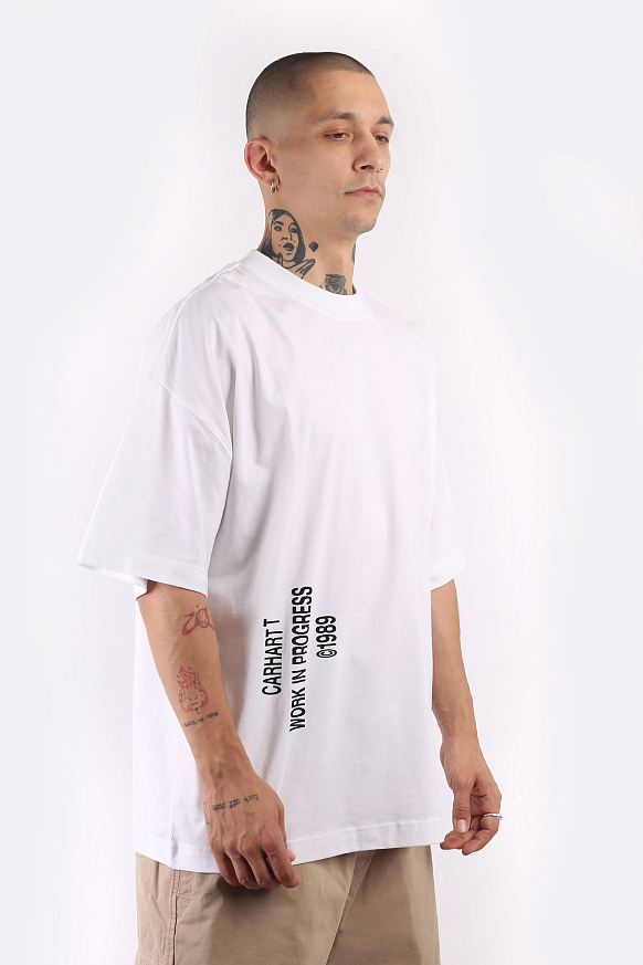 Мужская футболка Carhartt WIP S/S Signature T-Shirt (I032154-white) - фото 4 картинки