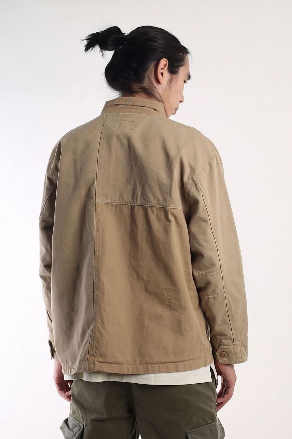 Мужская куртка Alpha Industries Mixed Media Shirt Jacket (MJM53000C1-vntg khk) - фото 7 картинки