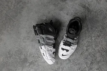 Nike air more uptempo 96 black and white and grey clearance