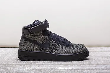 Nike air force 1 ultra flyknit mid black grey online