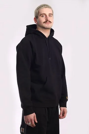 Carhartt WIP Hooded Chase Sweat I026384 black gold Sneakerhead